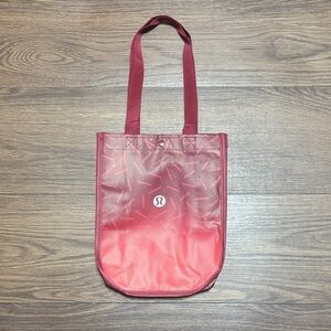 Lululemon Athletica Red Gradient Reusable Tote Bag | Snap Closure | Gym Shopper
